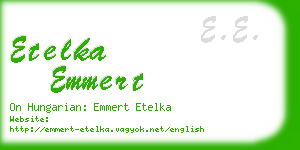 etelka emmert business card